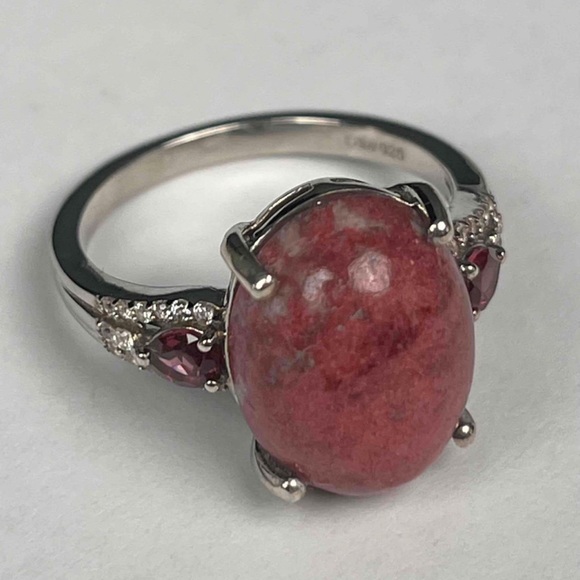 Just in- natural thulite of Norway ring in sterling silver - Picture 1 of 8